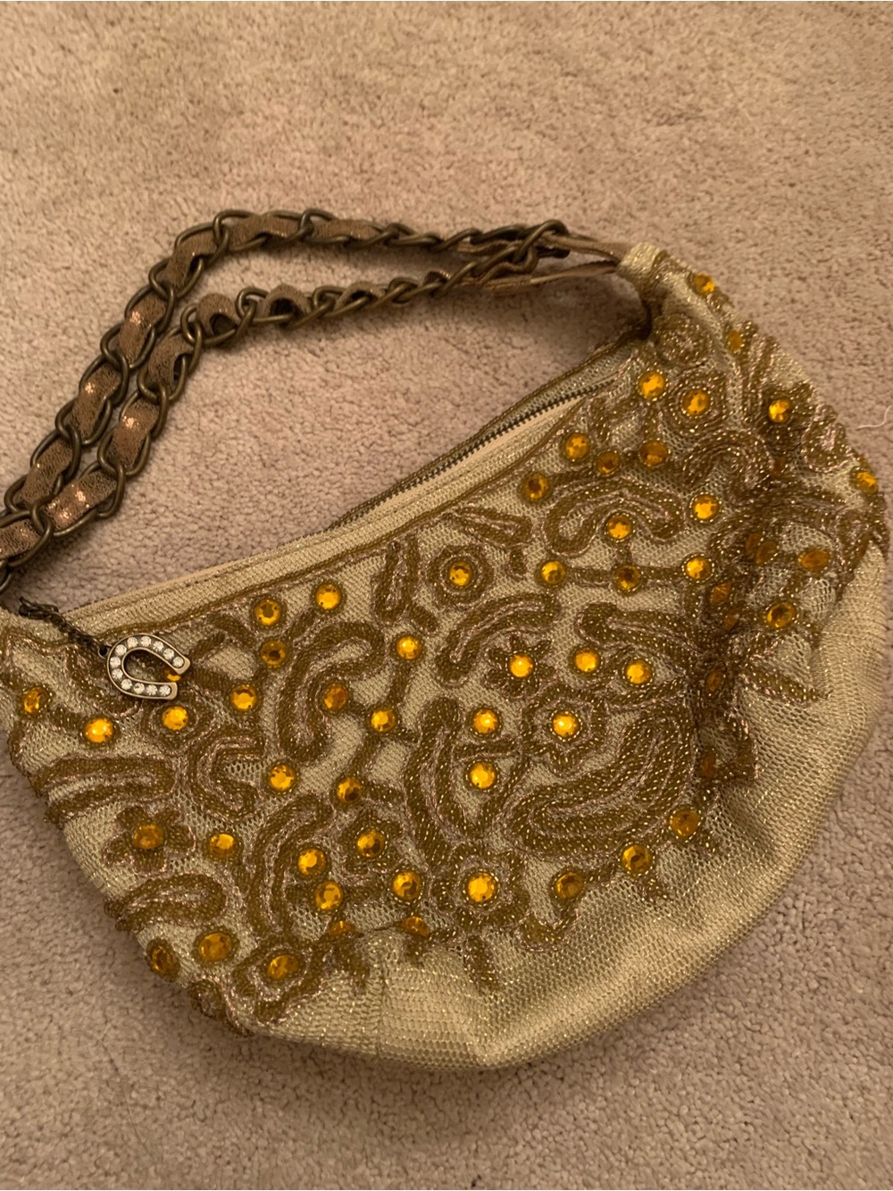 Vintage Betsey Johnson Jeweled Hobo Bag